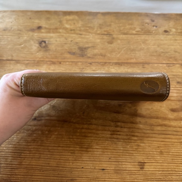 Filofax Malden Ochre Brown Personal Binder Planner Upgraded 30mm Rings in Gold - Picture 15 of 17